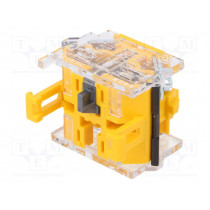 704.901.2; Contact block; 22mm; 04; -40÷55°C; front fixing; Contacts: NC; 10A; EAO