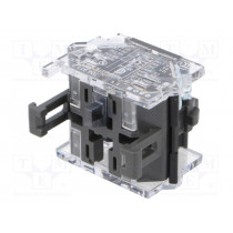 704.911.2; Contact block; 22mm; 04; -40÷55°C; front fixing; Contacts: NC; 10A; EAO