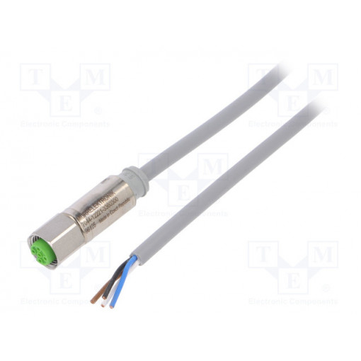 7044-12221-3360300; Connection lead; M12; PIN: 4; straight; 3m; plug; 32VAC; -40÷85°C; MURR ELEKTRONIK