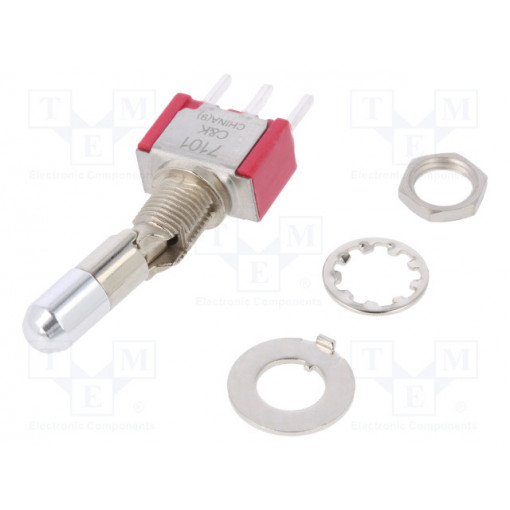 7101K2CQE; Switch: toggle; Pos: 2; SPDT; ON-ON; 5A/120VAC; 5A/28VDC; -30÷85°C; C&K 7101K2CQE; Switch: toggle; Pos: 2; SPDT; ON-ON; 5A/120VAC; 5A/28VDC; -30÷85°C; C&K