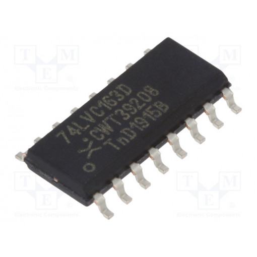 74LVC163D.112; IC: digital; 4bit,binary counter,synchronous reset; Series: LVC; NEXPERIA