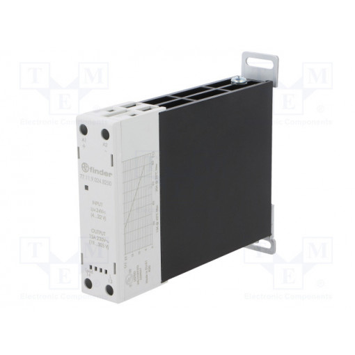77.11.9.024.8250; Relay: solid state; Ucntrl: 4÷32VDC; 15A; 19÷305VAC; DIN; -20÷80°C; FINDER