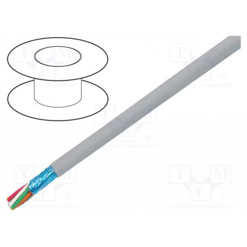 78146 SL005; Wire; EcoCable Mini; 6x20AWG; Al-PET foil; MPPE; dark grey; 300V; ALPHA WIRE