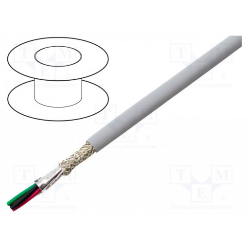 78304 SL005; Wire; EcoCable Mini; 4x28AWG; MPPE; dark grey; 300V; 30,5m; ALPHA WIRE