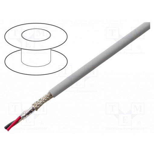 78322 SL005; Wire; EcoCable Mini; 2x24AWG; MPPE; dark grey; 300V; 30,5m; ALPHA WIRE