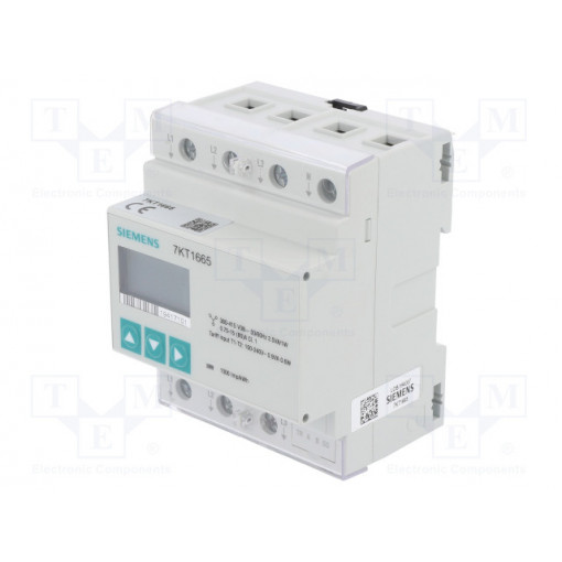 7KT1665; Module: controller; DIN; IP20; Display: LCD; 90x71.6x63mm; VAC: 400V; SIEMENS