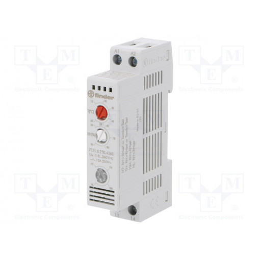 7T.51.0.230.4360; Module: higrothermostat; 17.5x88.8x47.8mm; IP20; Mounting: DIN; FINDER