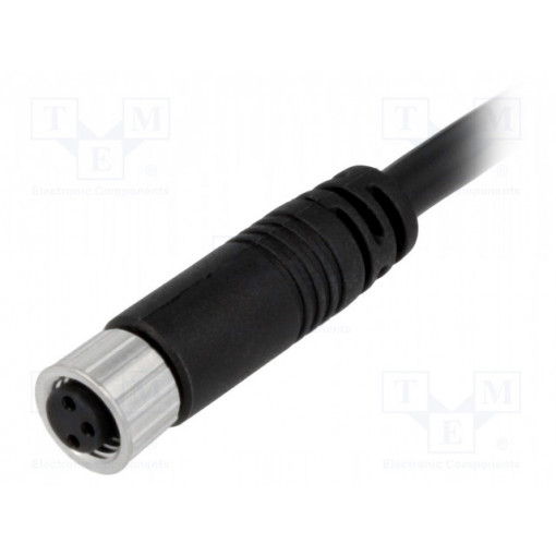8-03AFFM-SL7A05; Connector: M8; 5m; female; PIN: 3; straight; plug; 3A; IP67; 60V; AMPHENOL