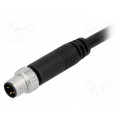 8-03AMMM-SL7A05; Connector: M8; 5m; male; PIN: 3; straight; plug; 3A; IP67; 60V; AMPHENOL