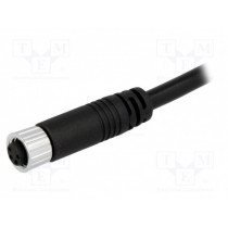 8-04AFFM-SL7A05; Connector: M8; 5m; female; PIN: 4; straight; plug; 3A; IP67; 30V; AMPHENOL