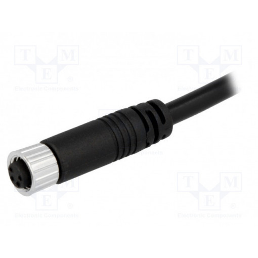 8-04AFFM-SL7A05; Connector: M8; 5m; female; PIN: 4; straight; plug; 3A; IP67; 30V; AMPHENOL