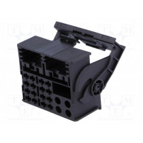 ; Connector housing; plug; Quadlock; PIN: 16; black; 4CARMEDIA