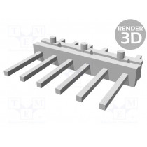 825433-6; Pin header; pin strips; AMPMODU MOD II; male; PIN: 6; straight; TE Connectivity
