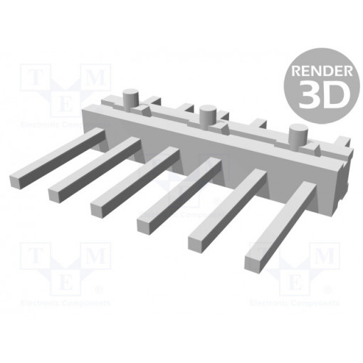 825433-6; Pin header; pin strips; AMPMODU MOD II; male; PIN: 6; straight; TE Connectivity