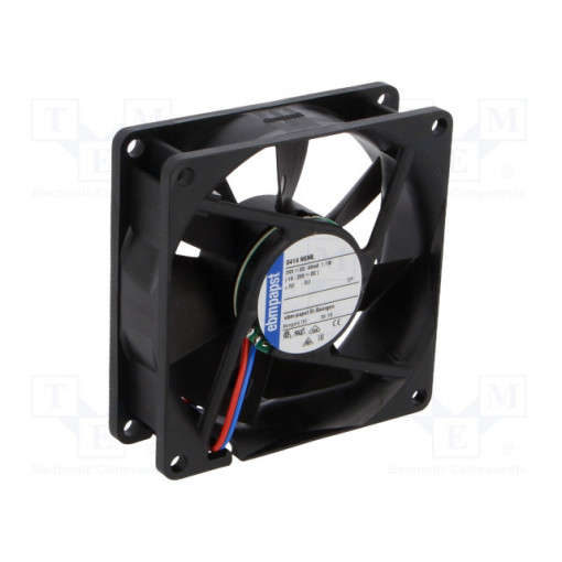 8414NGML; Fan: DC; axial; 80x80x25mm; 45m3/h; 19dBA; slide bearing; 2500rpm; EBM-PAPST