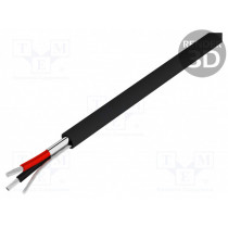 8451 010100; Wire; 2x0,35mm2; stranded; Cu; Al-PET foil; PVC; black; 30m; 300V; BELDEN