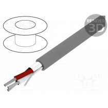 8771.01305; Wire; 3x22AWG; Al-PET foil; PVC; grey; 300V; 305m; BELDEN
