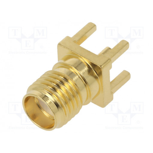 901-144-8RFX; Socket; SMA; female; straight; 50Ω; THT; on PCBs; teflon; AMPHENOL