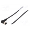 SAIL-M12BW-5-3.0U; Connection lead; M12; PIN: 5; angled; 3m; plug; 125VAC; 4A; -25÷80°C; WEIDMÜLLER