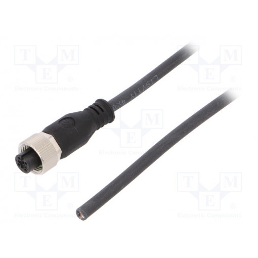 SAIL-M12BG-4-3.0U; Connection lead; M12; PIN: 4; straight; 3m; plug; 250VAC; 4A; female; WEIDMÜLLER