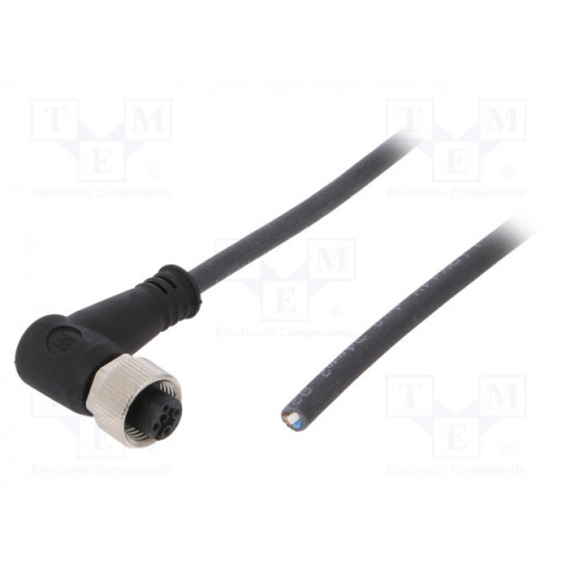 SAIL-M12BW-4-3.0U; Connection lead; M12; PIN: 4; angled; 3m; plug; 250VAC; 4A; -25÷80°C; WEIDMÜLLER