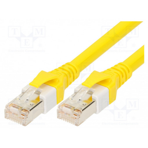 09474747009; Patch cord; SF/UTP; 5e; stranded; Cu; PUR LSZH; yellow; 1m; 26AWG; HARTING