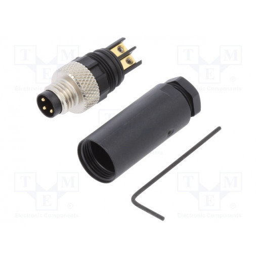 99 3379 100 03; Connector: M8; male; PIN: 3; straight; for cable; plug; 768; 4A; IP67; BINDER