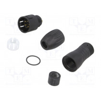 99 9113 00 05; Plug; Connector: circular; 720; male; PIN: 5; gold-plated; 5A; IP67; BINDER