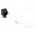 99.414.6205.2; Protection cover; for female connectors; cord; black; WIELAND