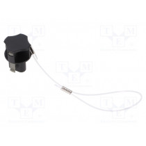 99.414.6205.2; Protection cover; for female connectors; cord; black; WIELAND