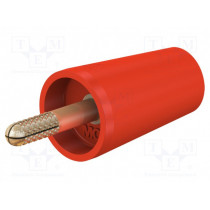 24.0160-22; Adapter; 4mm banana; 32A; red; gold-plated; 42mm; STÄUBLI