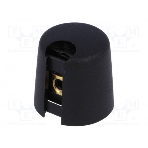A1016049; Knob; with pointer; plastic; Øshaft: 4mm; Ø16x16mm; black; OKW A1016049; Knob; with pointer; plastic; Øshaft: 4mm; Ø16x16mm; black; OKW