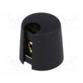 A1016069; Knob; with pointer; plastic; Øshaft: 6mm; Ø16x16mm; black; OKW A1016069; Knob; with pointer; plastic; Øshaft: 6mm; Ø16x16mm; black; OKW