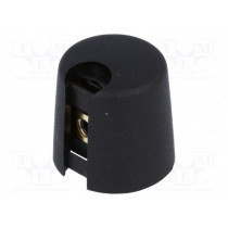 A1016069; Knob; with pointer; plastic; Øshaft: 6mm; Ø16x16mm; black; OKW A1016069; Knob; with pointer; plastic; Øshaft: 6mm; Ø16x16mm; black; OKW