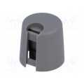 A1016648; Knob; with pointer; plastic; Øshaft: 6mm; Ø16x16mm; grey; push-in; OKW A1016648; Knob; with pointer; plastic; Øshaft: 6mm; Ø16x16mm; grey; push-in; OKW
