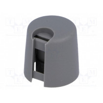 A1016648; Knob; with pointer; plastic; Øshaft: 6mm; Ø16x16mm; grey; push-in; OKW A1016648; Knob; with pointer; plastic; Øshaft: 6mm; Ø16x16mm; grey; push-in; OKW