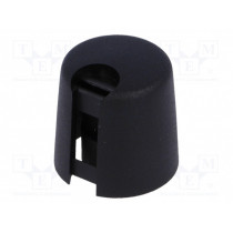 A1016649; Knob; with pointer; plastic; Øshaft: 6mm; Ø16x16mm; black; push-in; OKW A1016649; Knob; with pointer; plastic; Øshaft: 6mm; Ø16x16mm; black; push-in; OKW