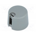 A1020048; Knob; with pointer; plastic; Øshaft: 4mm; Ø20x16mm; grey; OKW A1020048; Knob; with pointer; plastic; Øshaft: 4mm; Ø20x16mm; grey; OKW
