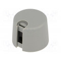 A1020068; Knob; with pointer; plastic; Øshaft: 6mm; Ø20x16mm; grey; OKW A1020068; Knob; with pointer; plastic; Øshaft: 6mm; Ø20x16mm; grey; OKW