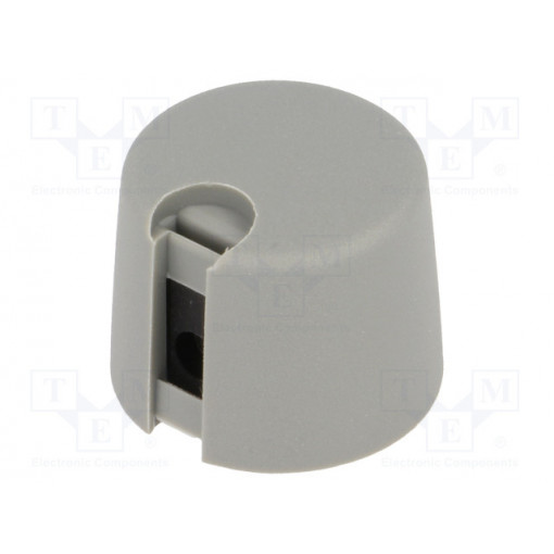 A1020068; Knob; with pointer; plastic; Øshaft: 6mm; Ø20x16mm; grey; OKW