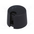 A1020069; Knob; with pointer; plastic; Øshaft: 6mm; Ø20x16mm; black; OKW A1020069; Knob; with pointer; plastic; Øshaft: 6mm; Ø20x16mm; black; OKW