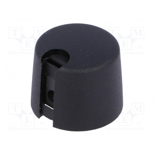 A1020639; Knob; with pointer; plastic; Øshaft: 6.35mm; Ø20x16mm; black; OKW A1020639; Knob; with pointer; plastic; Øshaft: 6.35mm; Ø20x16mm; black; OKW