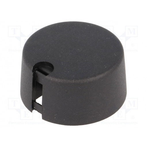 A1031069; Knob; with pointer; plastic; Øshaft: 6mm; Ø31x16mm; black; OKW