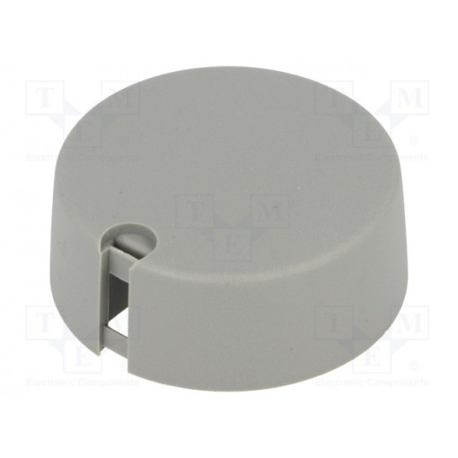 A1040638; Knob; with pointer; plastic; Øshaft: 6.35mm; Ø40x16mm; grey; OKW