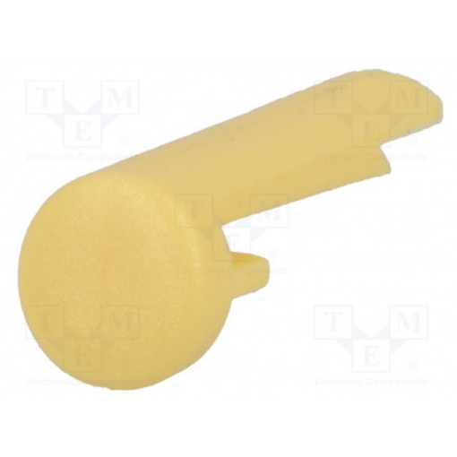A1101004; Pointer; plastic; yellow; push-in; Application: A10; Shape: pin; OKW