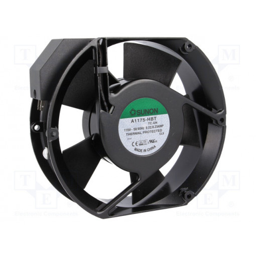 A1175HBT-TC.GN; Fan: AC; axial; 115VAC; 171x151x51mm; 345.1(±10%)m3/h; 51dBA; SUNON A1175HBT-TC.GN; Fan: AC; axial; 115VAC; 171x151x51mm; 345.1(±10%)m3/h; 51dBA; SUNON