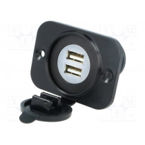 A13-194BPS-BB3; Automotive power supply; USB A socket x2; Sup.volt: 12÷24VDC; SCI A13-194BPS-BB3; Automotive power supply; USB A socket x2; Sup.volt: 12÷24VDC; SCI