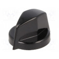 A1311860; Knob; with pointer; thermoplastic; Øshaft: 6mm; Ø18.8x12.5mm; OKW A1311860; Knob; with pointer; thermoplastic; Øshaft: 6mm; Ø18.8x12.5mm; OKW