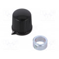 A1312560; Knob; with pointer; thermoplastic; Øshaft: 6mm; Ø20.7x19.7mm; OKW A1312560; Knob; with pointer; thermoplastic; Øshaft: 6mm; Ø20.7x19.7mm; OKW
