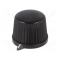 A1313540; Knob; with pointer; thermoplastic; Øshaft: 4mm; Ø20x15.4mm; black; OKW A1313540; Knob; with pointer; thermoplastic; Øshaft: 4mm; Ø20x15.4mm; black; OKW